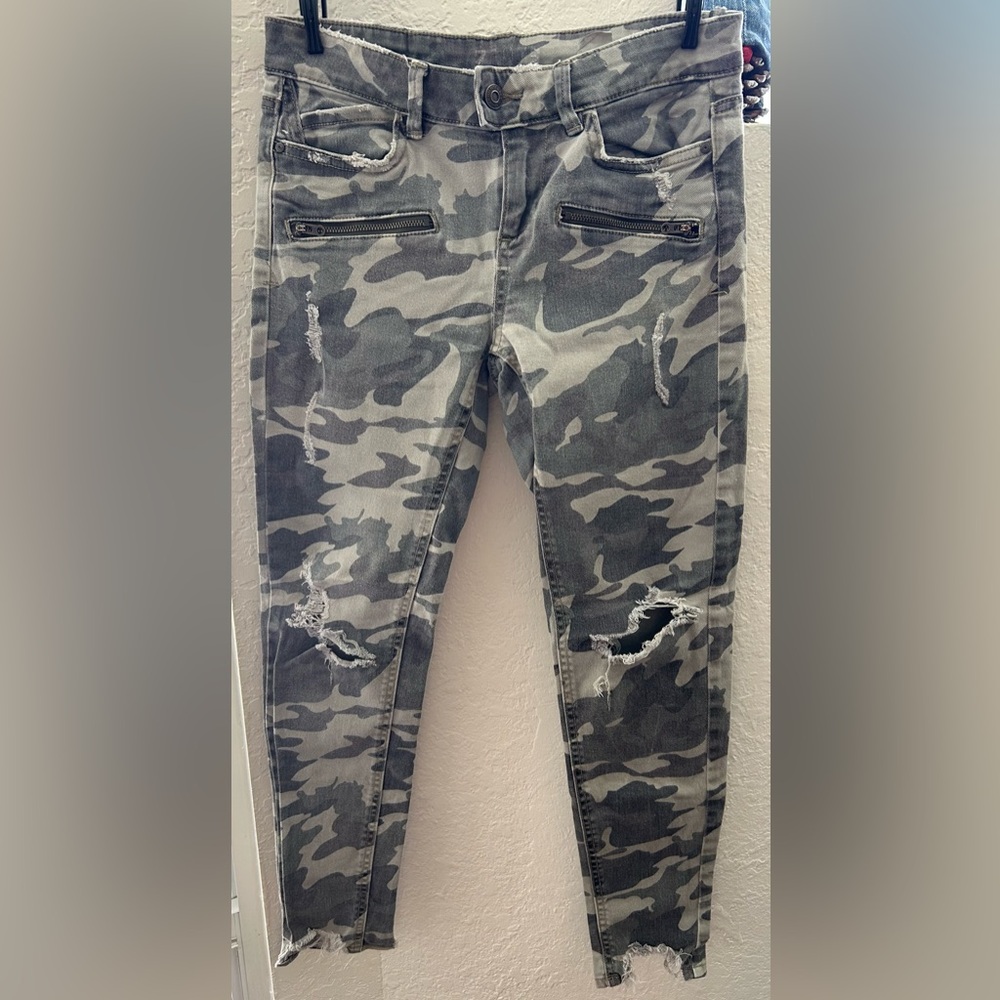 Zara Basic Gray Camouflage Denim - image 2